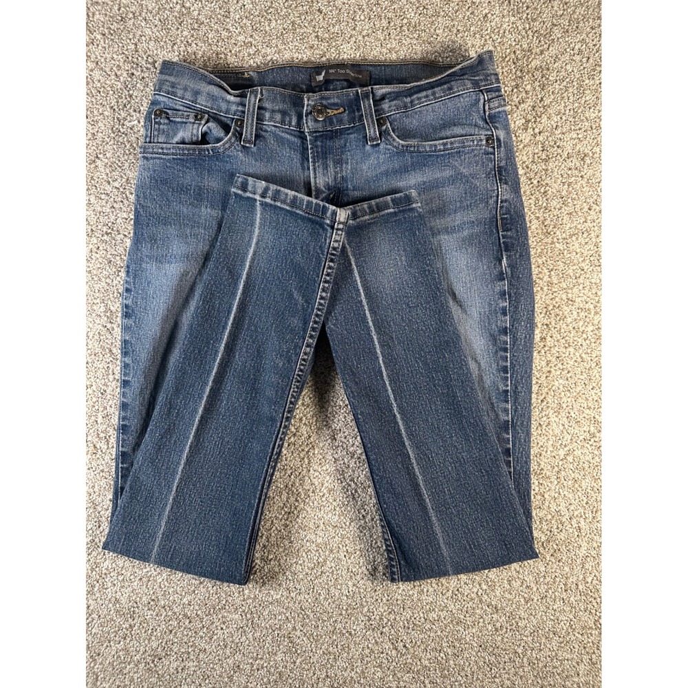 Levis 524 Too Superlow Skinny Jeans Blue Denim 7M W28 L32 Medium Wash